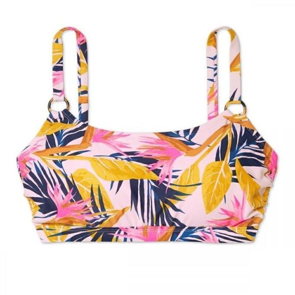 NWT Xhilaration Palm Print Bralette Bikini Top - Picture 10 of 10